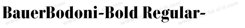 BauerBodoni-Bold Regular字体转换